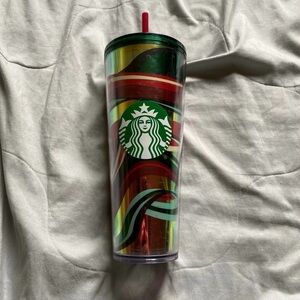 Starbucks Striped Holiday Tumbler 2021